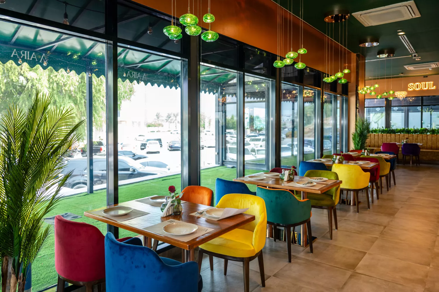 AIRA wide interior, patio view