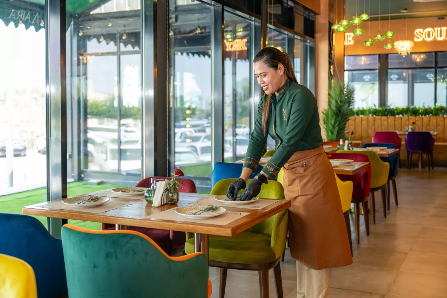 AIRA server setting a table