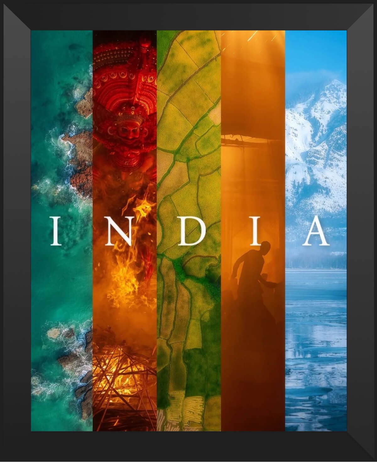 India color strip frame